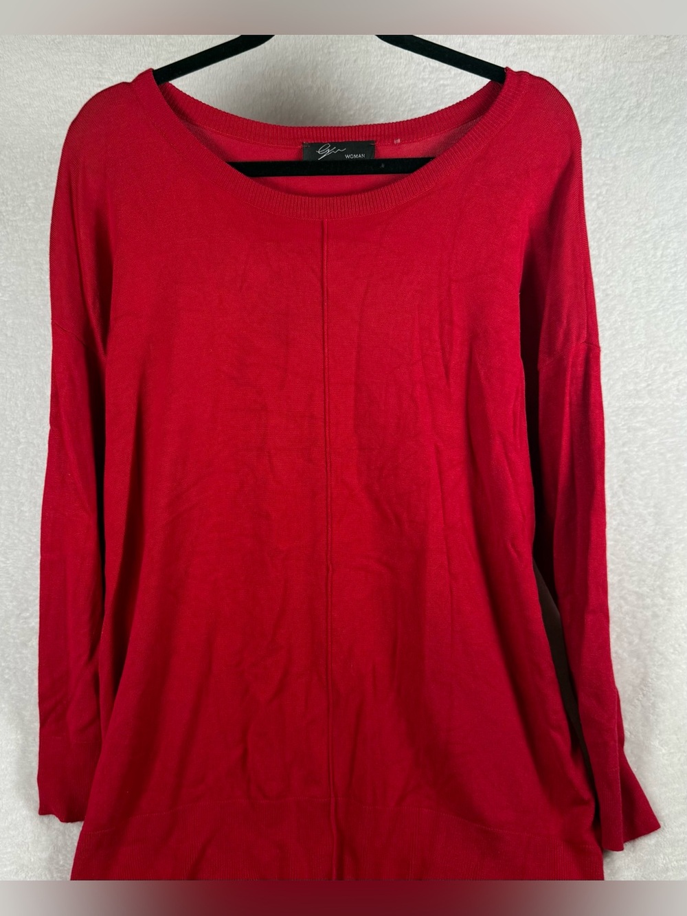 Cyn Women Red Long Sleeve Crewneck sweater - Size 1X